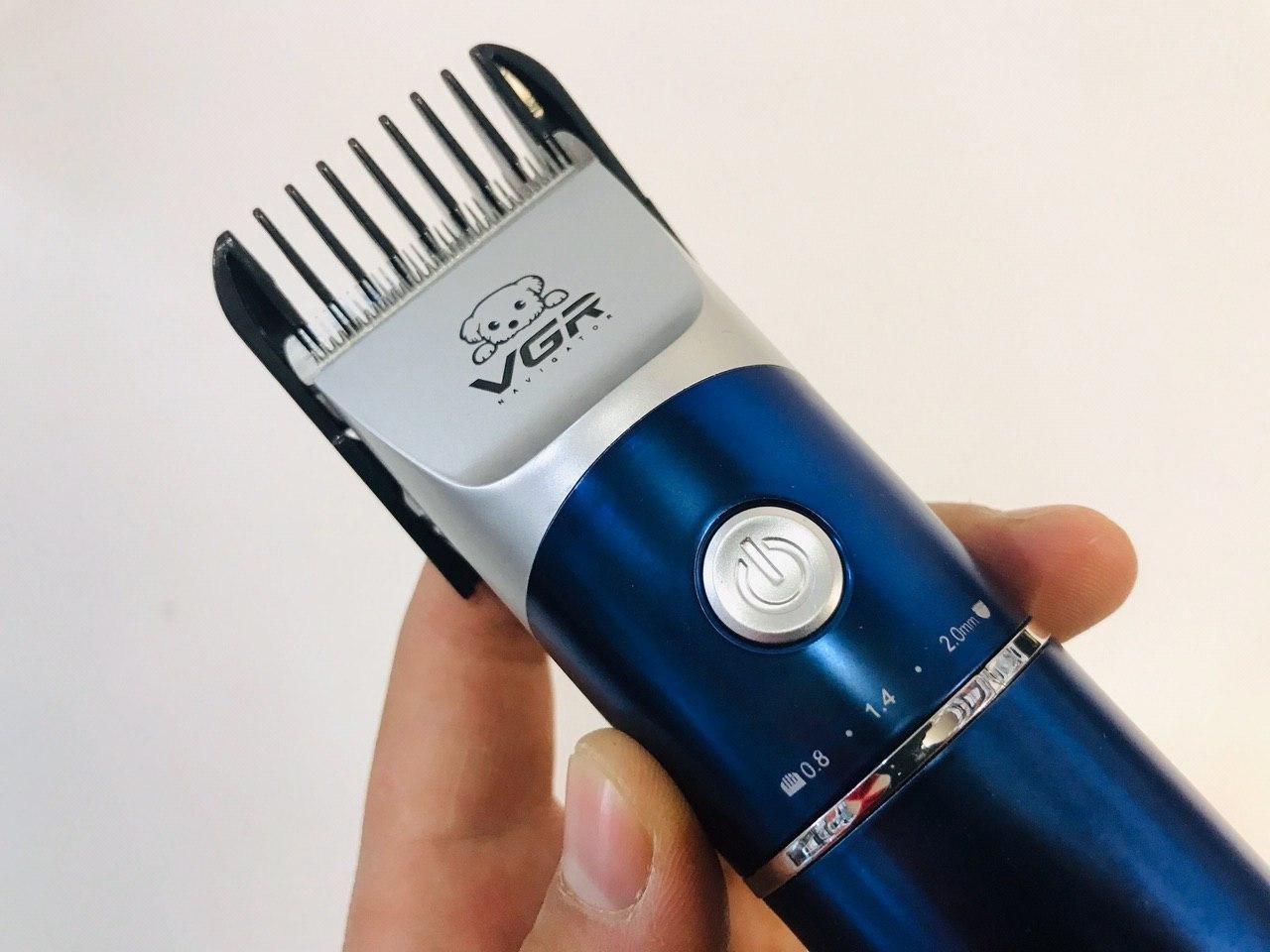 Машинка для стрижки собак та котів акумуляторний VGR V-098 Синій - фото 9 Машинка для стрижки собак та котів акумуляторний VGR V-098 Синій - фото 9