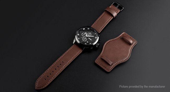 Наручний годинник чоловічий Skmei 9165 Коричневий - фото 4 Наручний годинник чоловічий Skmei 9165 Коричневий - фото 4