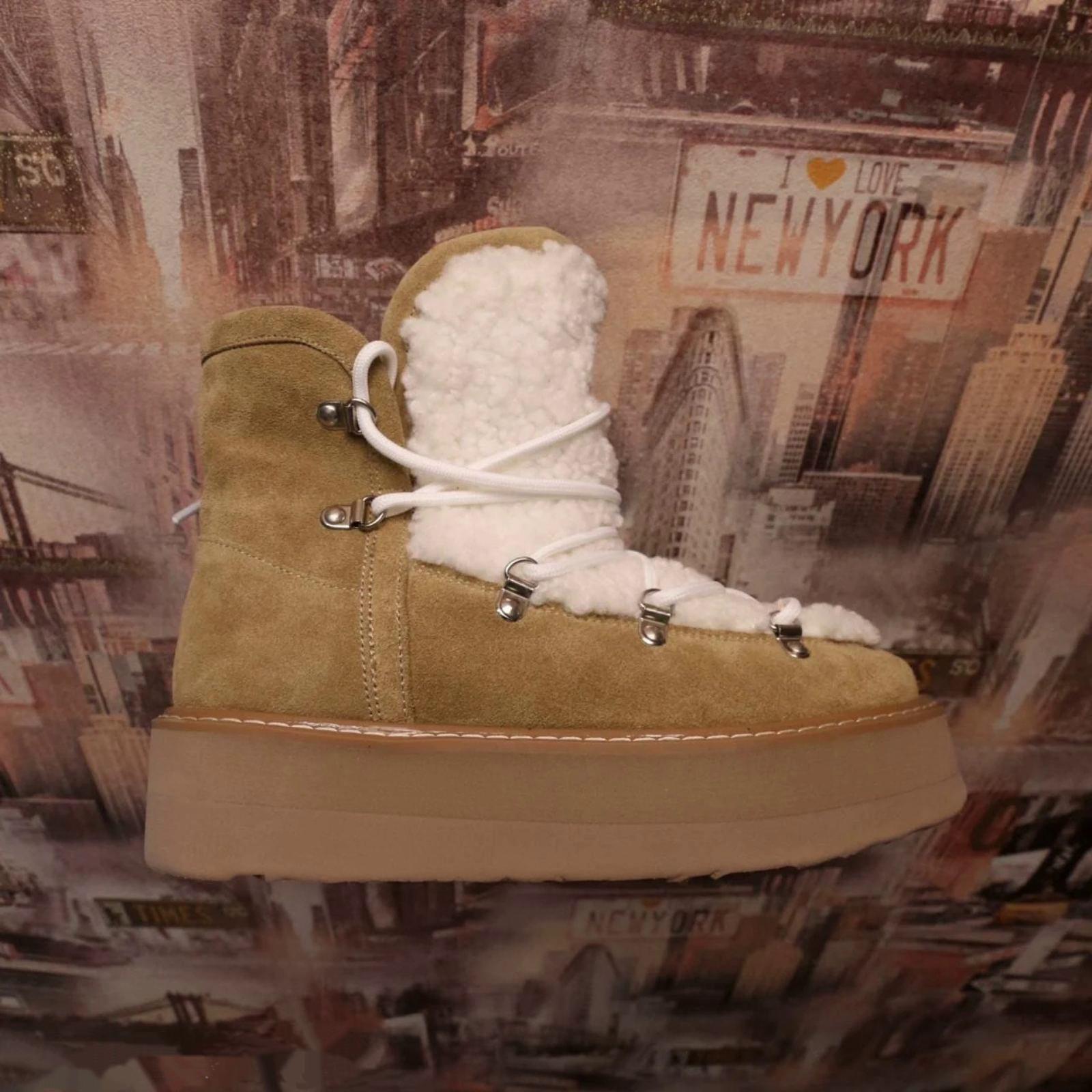 Ботинки женские зимние шнурок на тракторной подошве р. 39 (20 б)