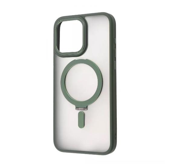 Чехол-накладка для телефона WAVE Premium Attraction Case with Magnetic Ring - iPhone 15 Pro Max green (540620015)