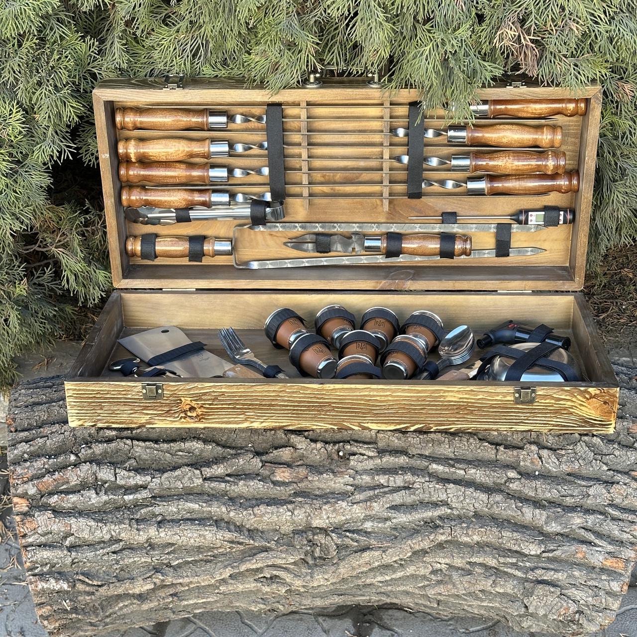 Набор подарочный для барбекю Mzavod Магнат Светло-коричневый (27728841)