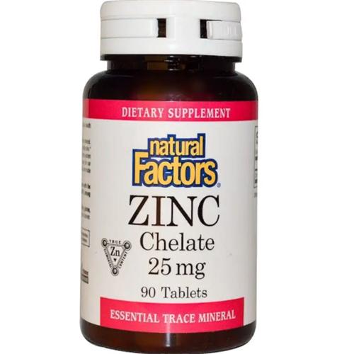 Мікроелемент Цинк Natural Factors Zinc Chelate 25 мг 90 Tabs