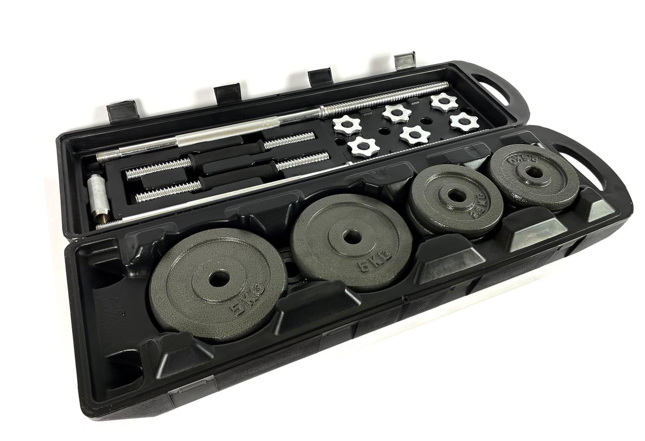 Комплект штанга и гантели наборные NEO-SPORT Premium 50 кг Серый (ST50SHT) - фото 4