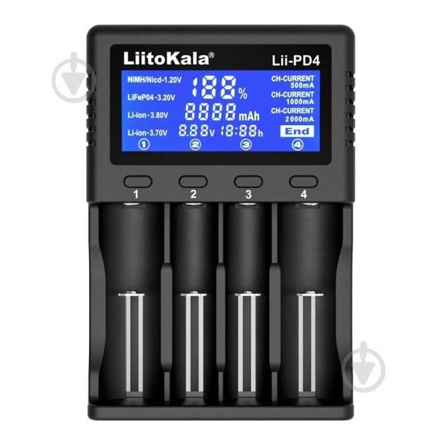 Зарядное устройство для аккумуляторов АА/ААА Liitokala Lii-PD4 Black Зарядное устройство для аккумуляторов АА/ААА Liitokala Lii-PD4 Black