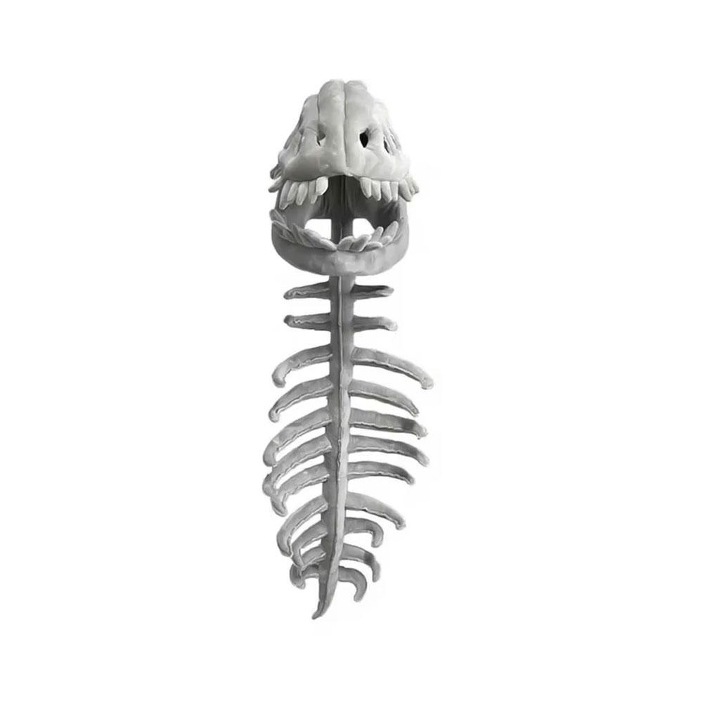 Накидка декоративная плюшевая Скелет динозавра 120 см (NR0325)