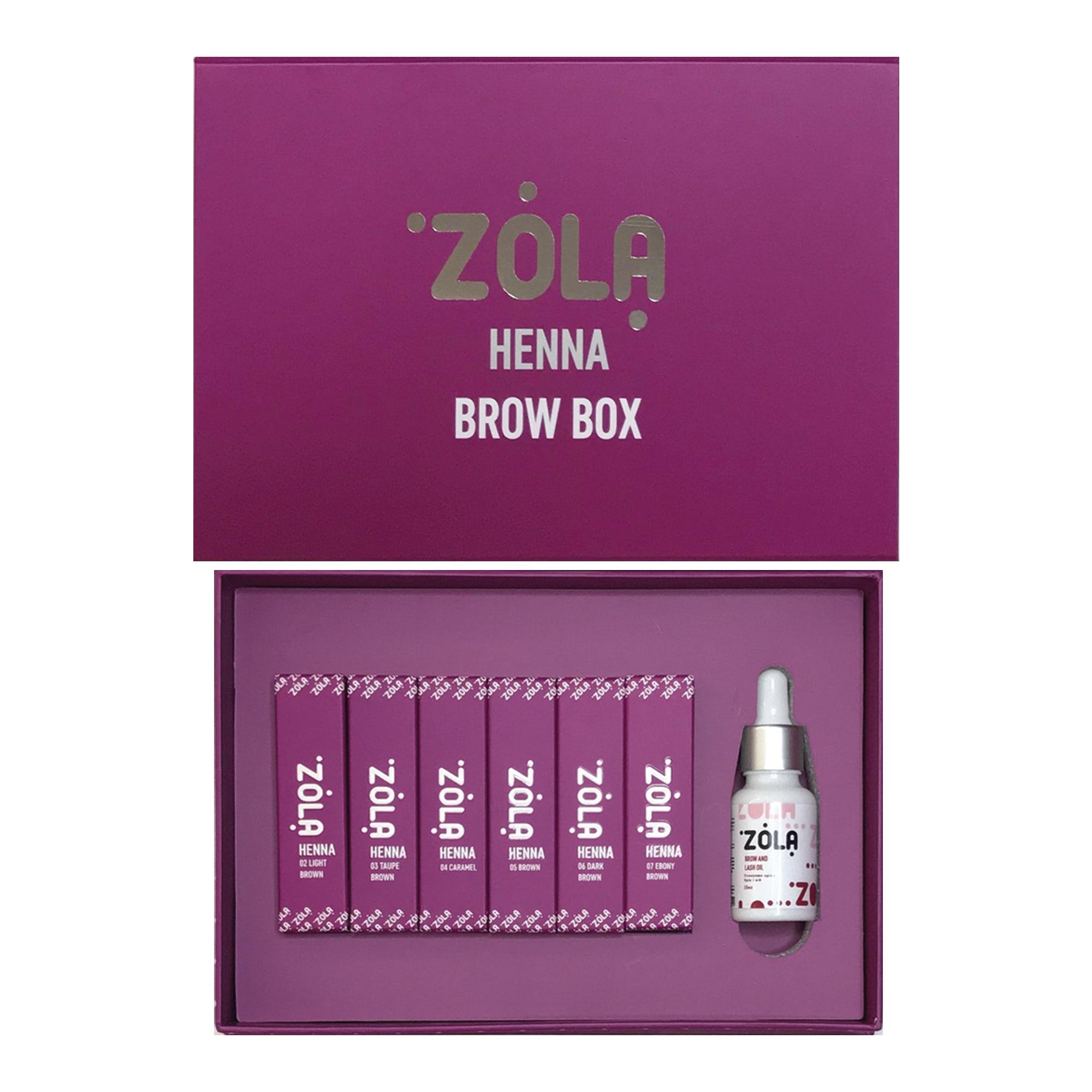 Хна в боксі ZOLA Henna Box 6 шт. 5 г