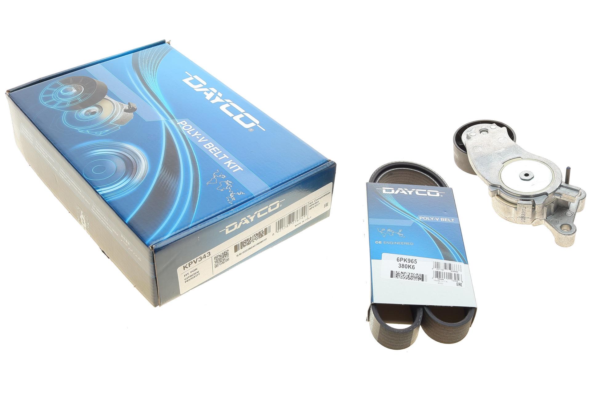 Комплект ременя генератора DAYCO Citroen C4 Grand Picasso/Peugeot 308 1.6HDi 10- (KPV343)