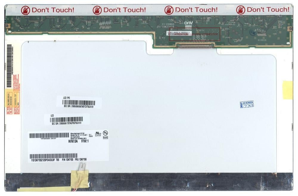 Матрица для ноутбука 14,1" Normal 30 pin сверху справа 1280x800 ламповая 1 CCFL без креплений матовая AU Optronics AUO B141EW01 V.1 - фото 1