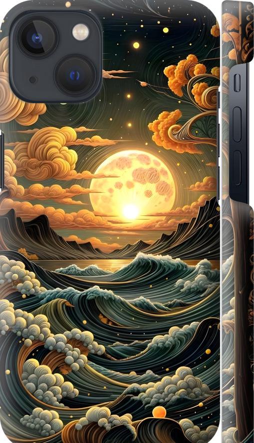 Чехол на iPhone 13 Арт волны (6332m-2374-42517)