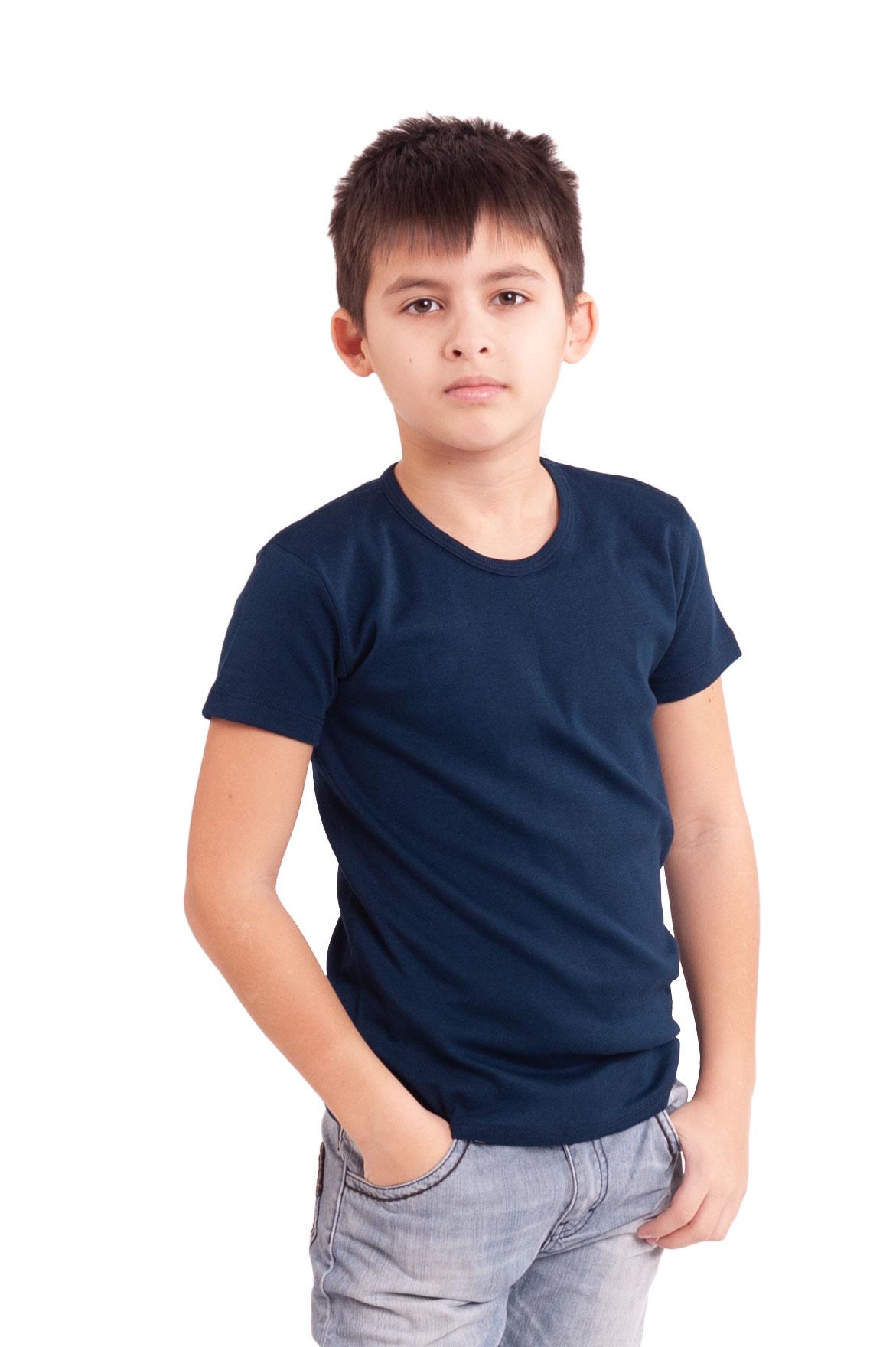 Футболка дитяча Наталюкс р. 34 122x128 см Темно-синій (2133029402441)