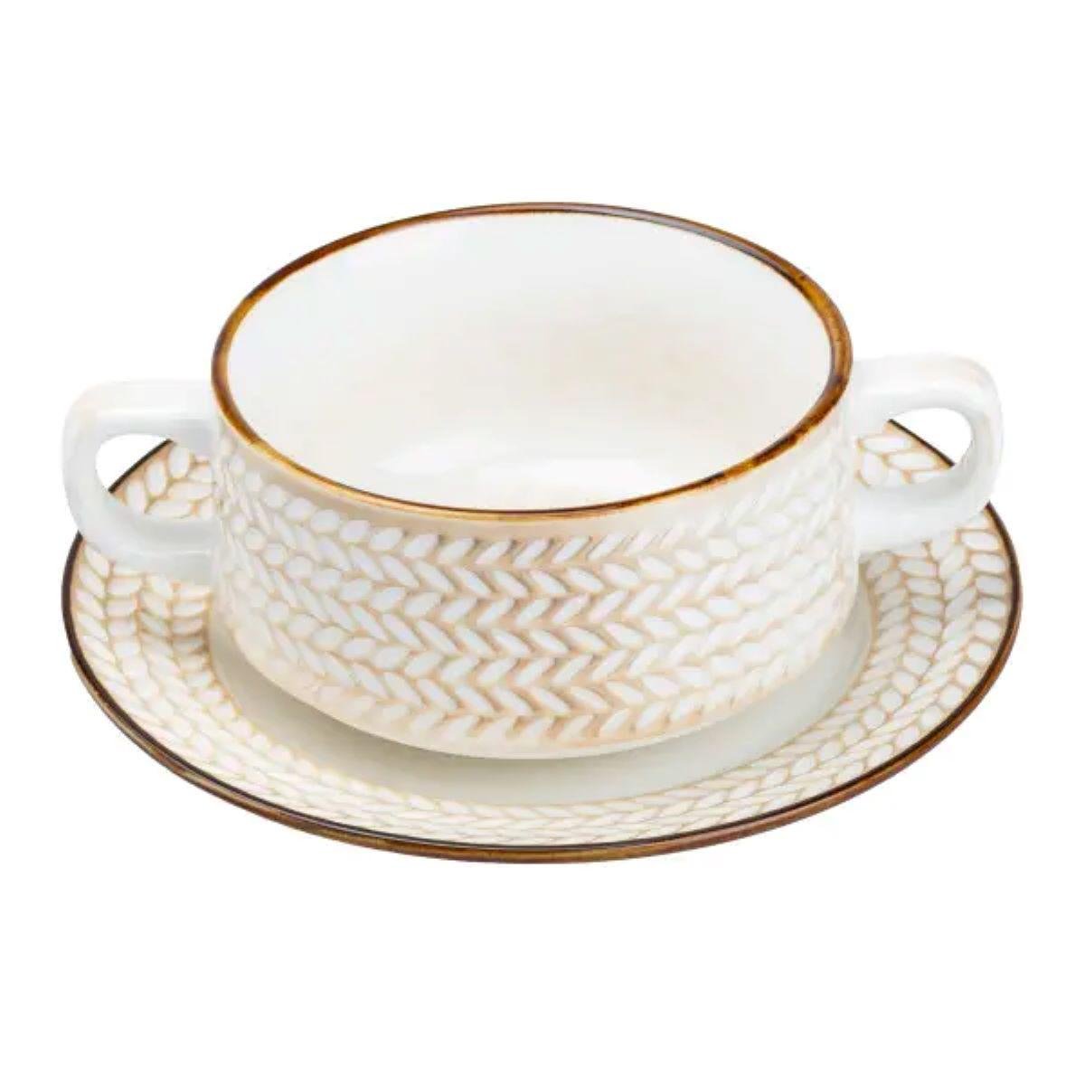 Тарілка для супу із блюдцем глибока 300 мл (4508) - фото 6 Тарілка для супу із блюдцем глибока 300 мл (4508) - фото 6