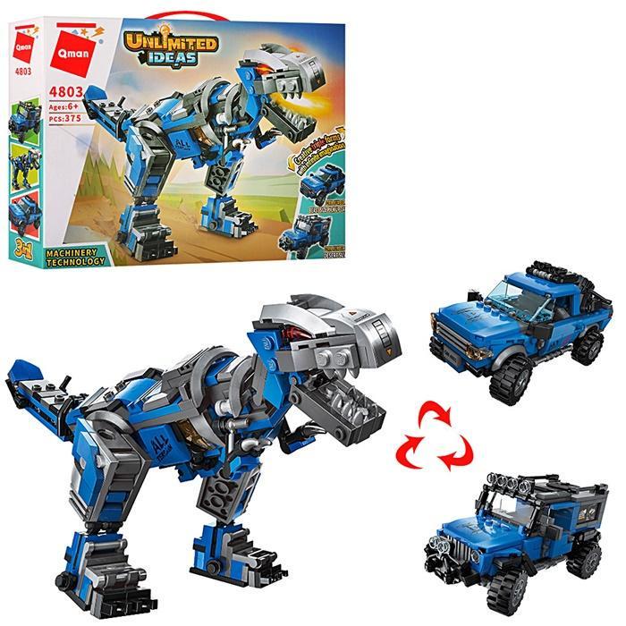 Конструктор Qman 4803 3в1 Трансформер/Динозавтр/Транспорт (8375) - фото 2
