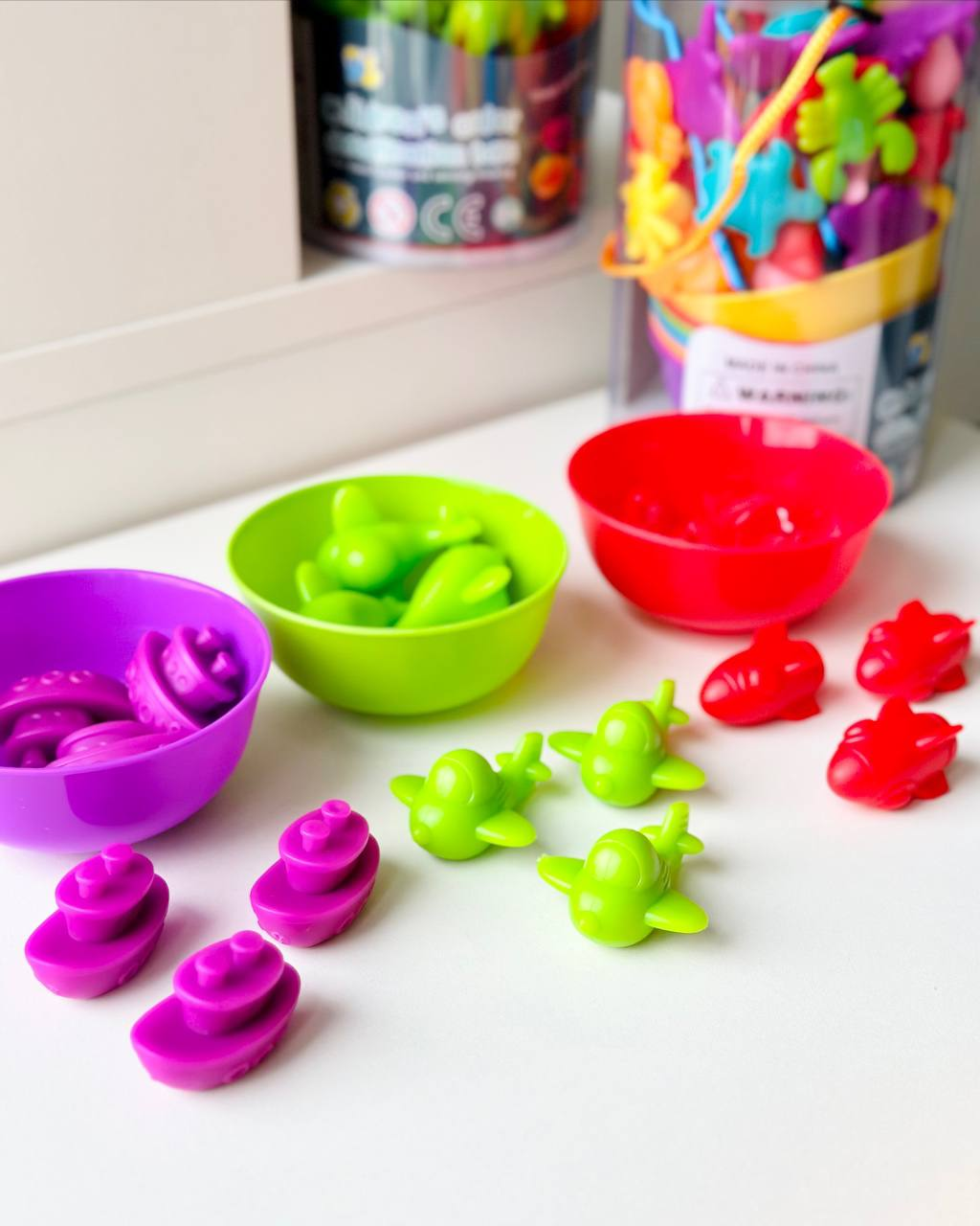 Развивающая игра Сортер Монтессори по цвету FD2188 с пинцетами и тарелочками Транспорт (1905286894) - фото 5 Развивающая игра Сортер Монтессори по цвету FD2188 с пинцетами и тарелочками Транспорт (1905286894) - фото 5