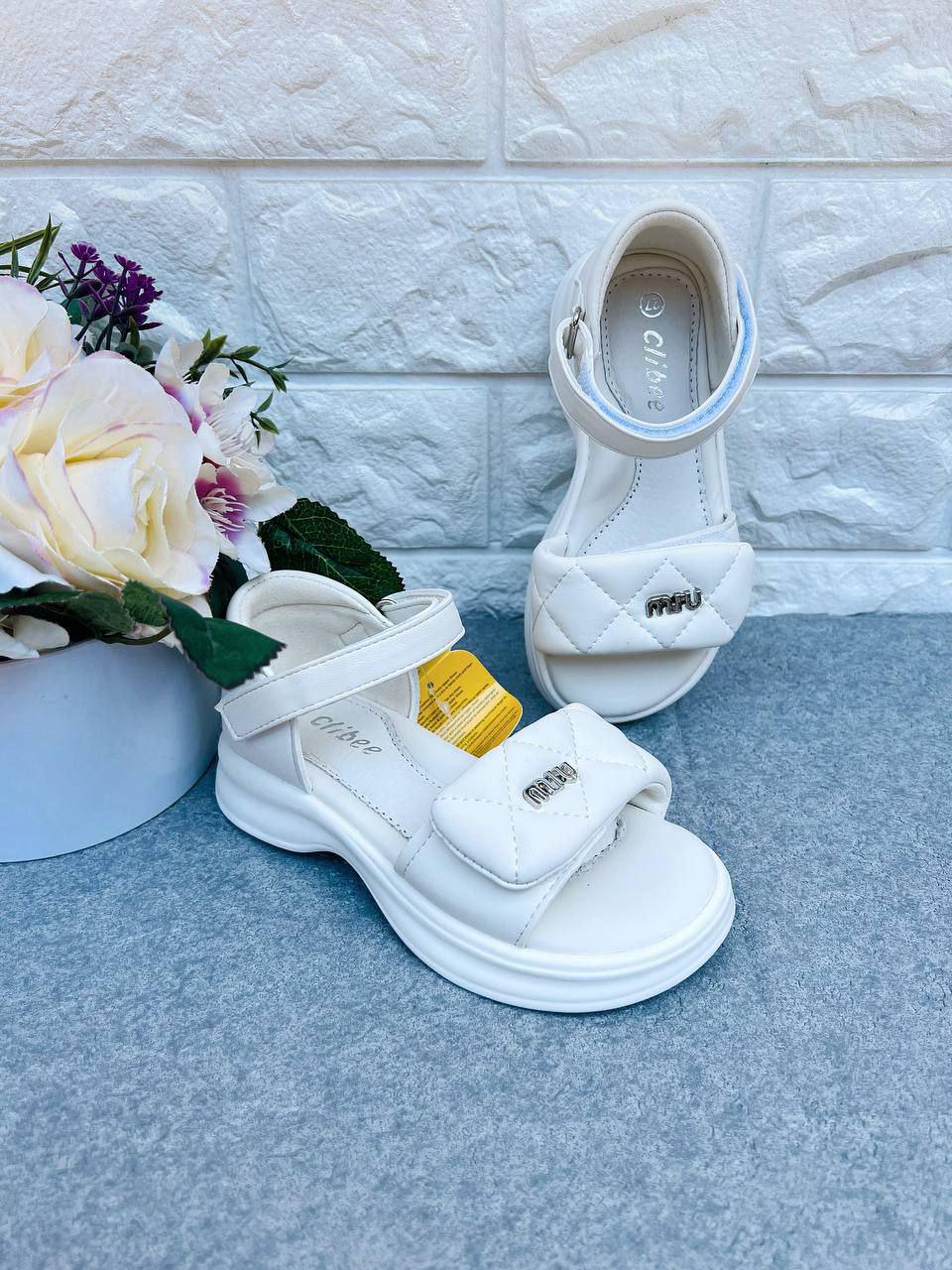 Босоніжки класичні для дівчинки Clibee 1736 р. 27 16,7 см Білий (1736-1)