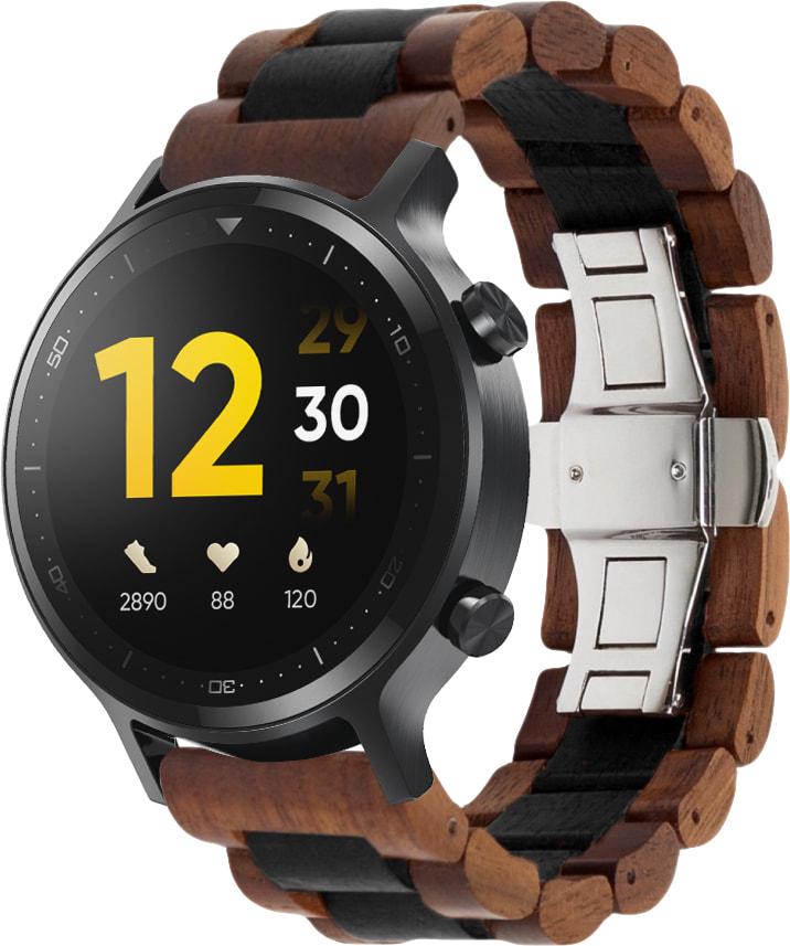 Ремешок деревянный WoodLock для Realme Watch S Black/Brown (28686-26) Ремешок деревянный WoodLock для Realme Watch S Black/Brown (28686-26)