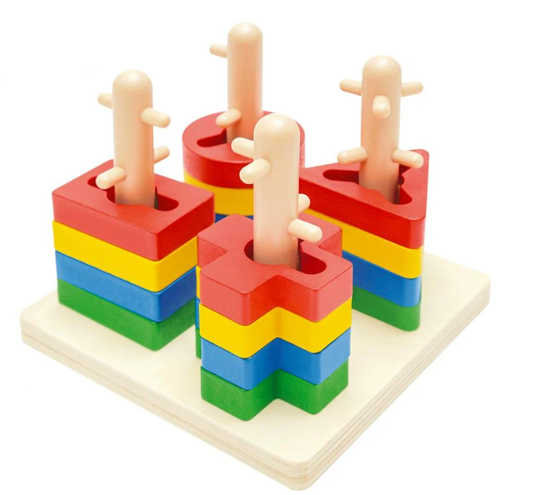 Деревянная игрушка Limo Toy Пирамидка-ключ (MD 0889)