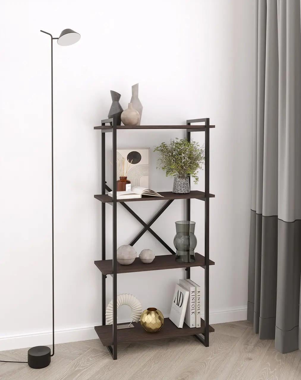 Стеллаж в стиле Loft 700х1400х300 мм Венге Темный(FH-Ant-2)