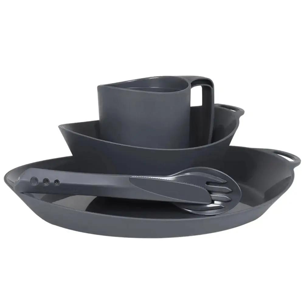 Набор посуды туристической Lifeventure Ellipse Camping Tableware Set Серый (1012-75800)