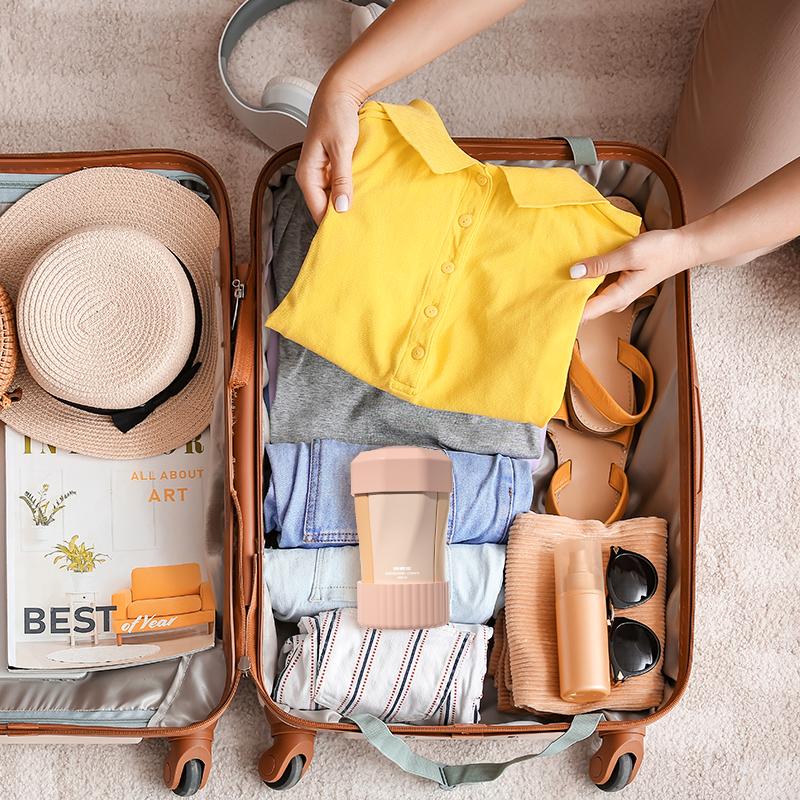 Набор флаконов для косметики дорожный 4в1 контейнеры для путешествий по 60 мл силиконовые Коричневый (113_3_0_3С) - фото 4