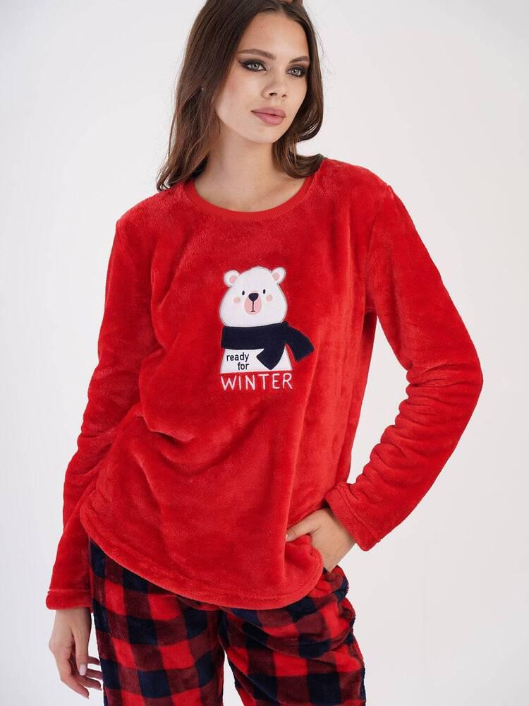 Пижама Vienetta 304082x20 женские XL Красный (190574-1) - фото 2 Пижама Vienetta 304082x20 женские XL Красный (190574-1) - фото 2