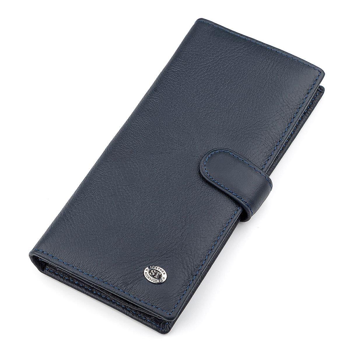 Купюрник мужской ST Leather 18365 кожаный Синий (168-136-18365)