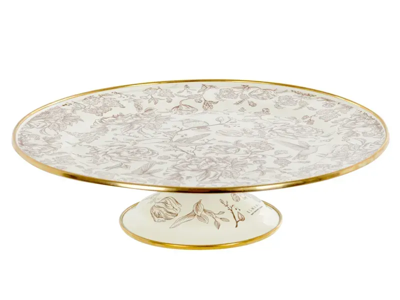 Тортовщица эмалированная с крышкой на ножке 30 см - фото 2 Тортовщица эмалированная с крышкой на ножке 30 см - фото 2