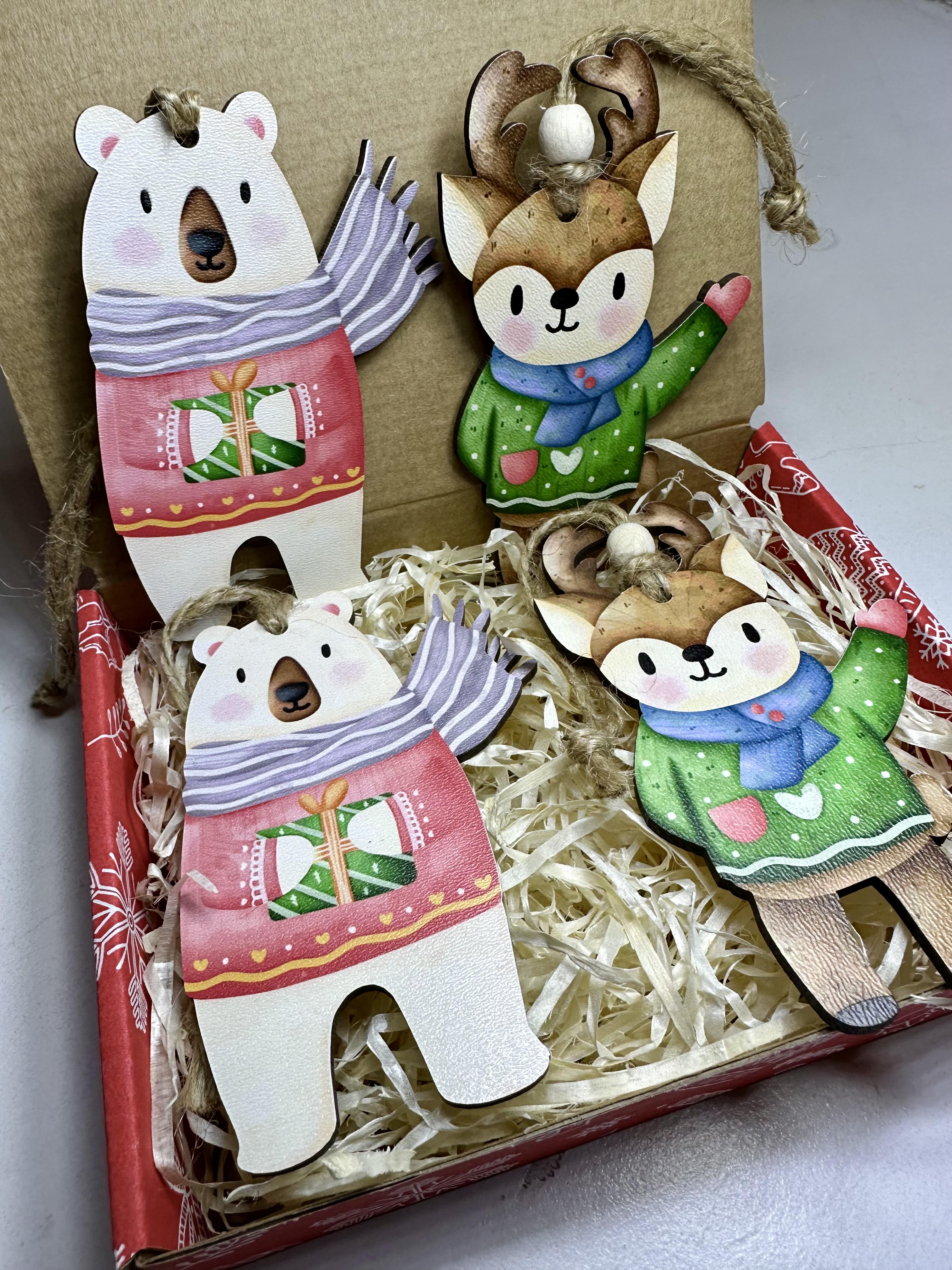 Набір із новорічними іграшками 4 шт. - фото 2 Набір із новорічними іграшками 4 шт. - фото 2