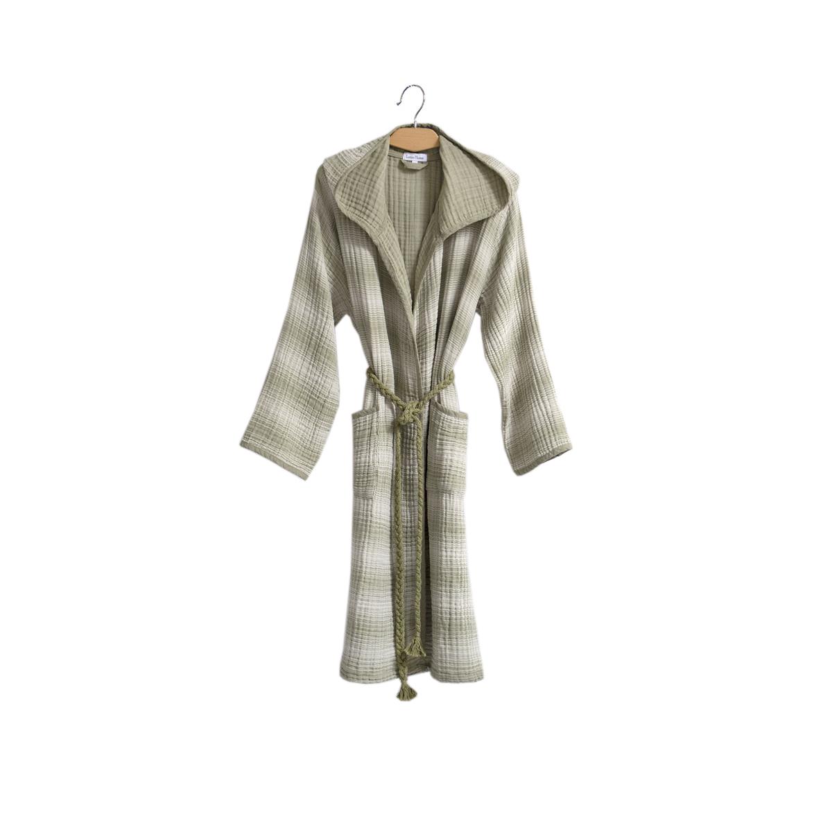 Халат Lotus Home Lilya muslin S/M Olive (14902973) - фото 4