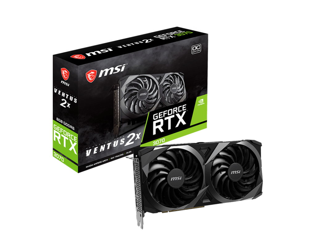 Видеокарта MSI GeForce RTX 3070 VENTUS 2X 8G OC LHR (23379954)