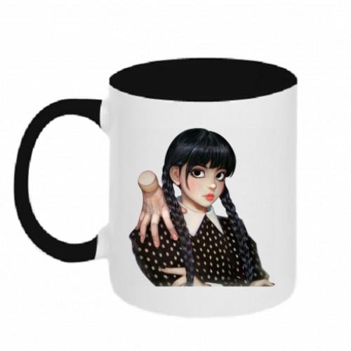 Чашка керамічна двоколірна Венздей та Річ 320 мл Чорно-білий (12582885-17-180579) Чашка керамічна двоколірна Венздей та Річ 320 мл Чорно-білий (12582885-17-180579)