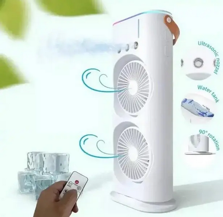 Вентилятор Fan з двома лопатями водою та пультом LED підсвічування 3 швидкості (TR-33) - фото 6 Вентилятор Fan з двома лопатями водою та пультом LED підсвічування 3 швидкості (TR-33) - фото 6