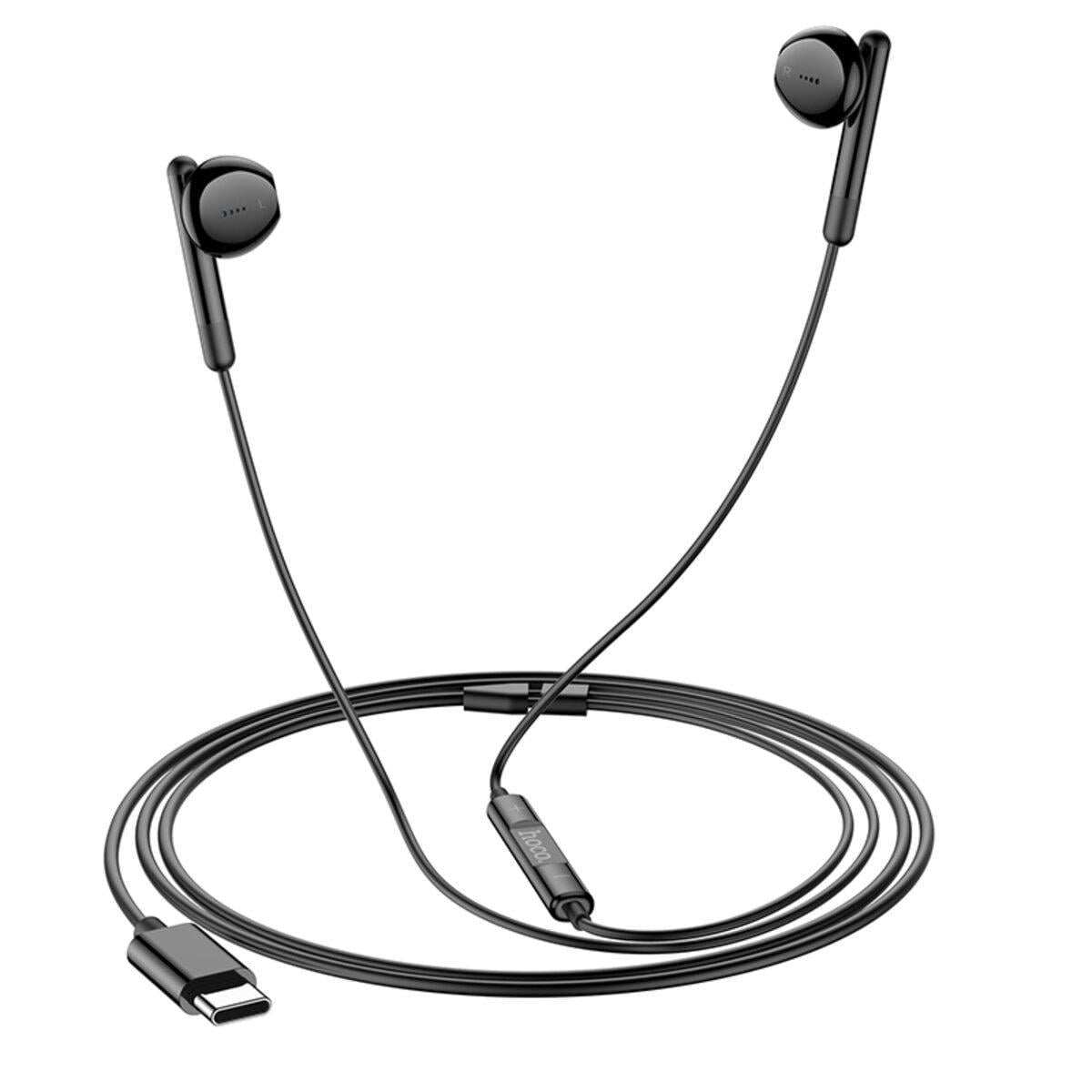 Наушники Hoco M93 Type-C wire control earphones with microphone Black (580956)