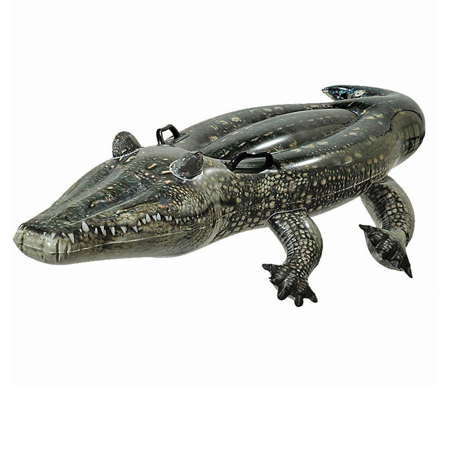 Надувний плотик для катання Intex 57551 Алігатор 170х86 см (168986)