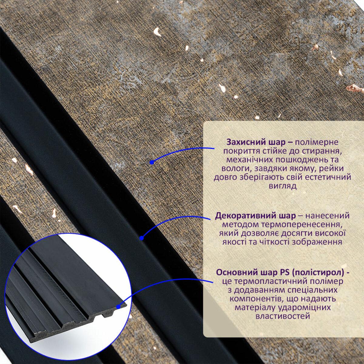 Рейка декоративная PS D 2900x116x12 мм (SW-00002138) - фото 2 Рейка декоративная PS D 2900x116x12 мм (SW-00002138) - фото 2