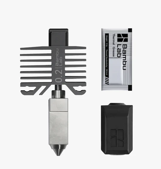 Хотенд для 3D принтерів серії X1 та P1 нержавеющая сталь 0,2 (FAH004-N-1)