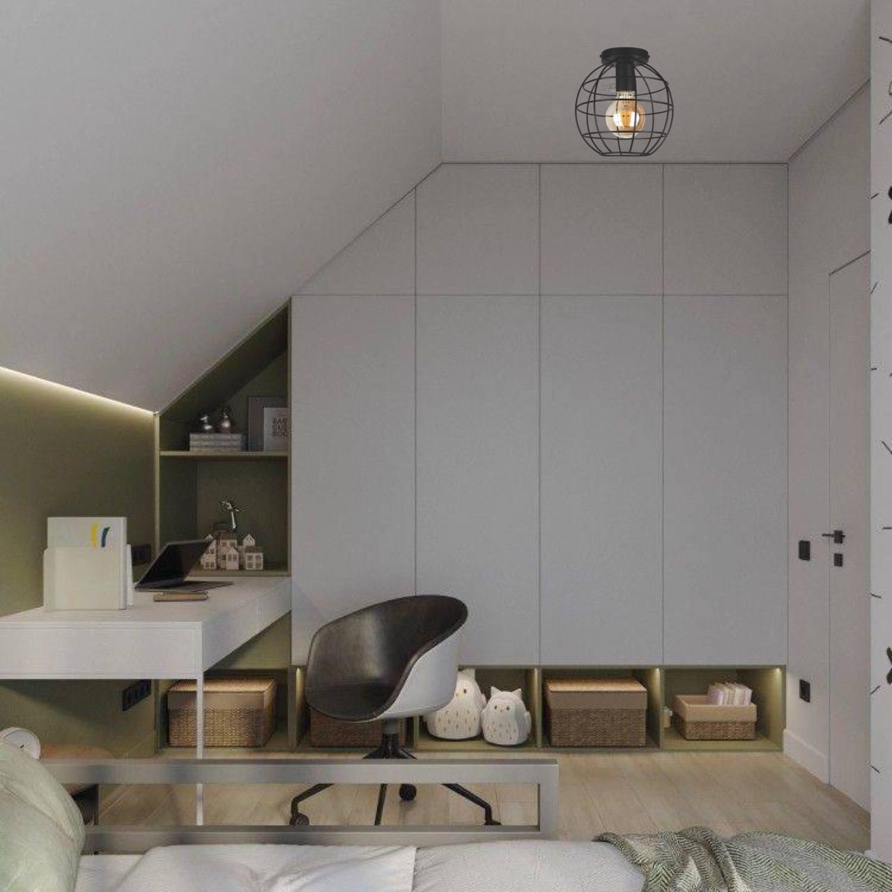 Светильник в стиле лофт Черный (56-XPR2175F-1 BK) - фото 2 Светильник в стиле лофт Черный (56-XPR2175F-1 BK) - фото 2