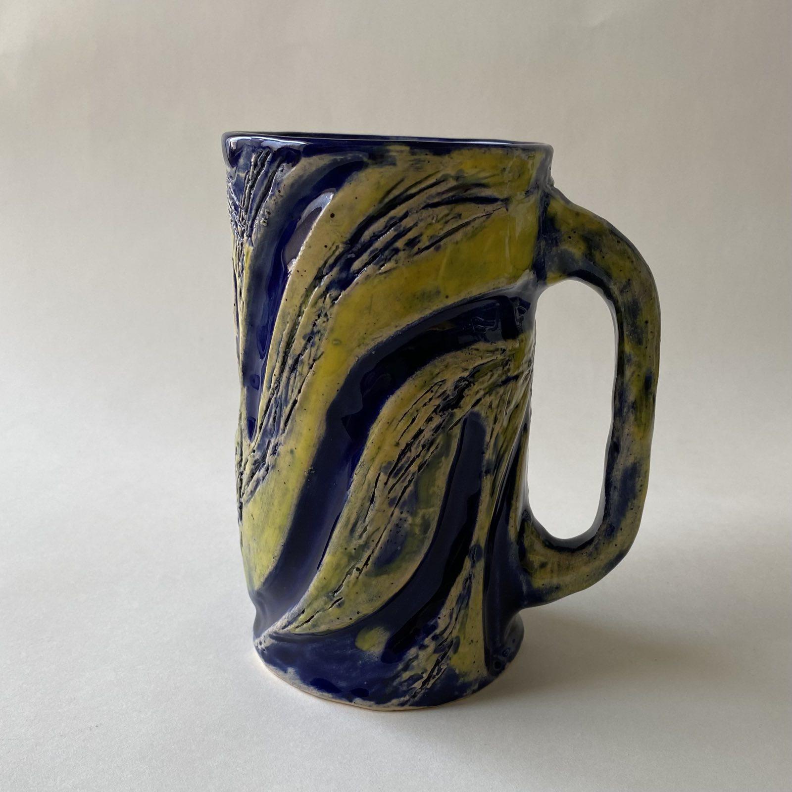 Чашка керамическая M.CERAMICS 450 мл Сине-желтый (7059981)