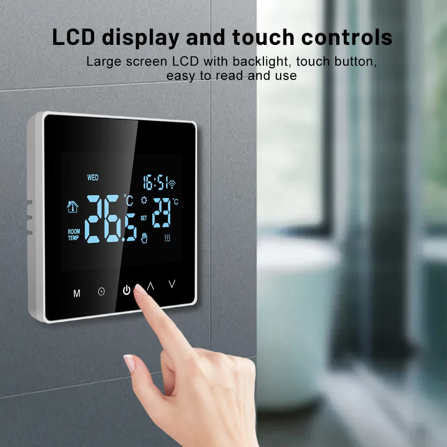 Термостат AVATTO TUYA 3A умный программируемый сенсорный для газовых котлов с WIFI управлением - фото 6 Термостат AVATTO TUYA 3A умный программируемый сенсорный для газовых котлов с WIFI управлением - фото 6