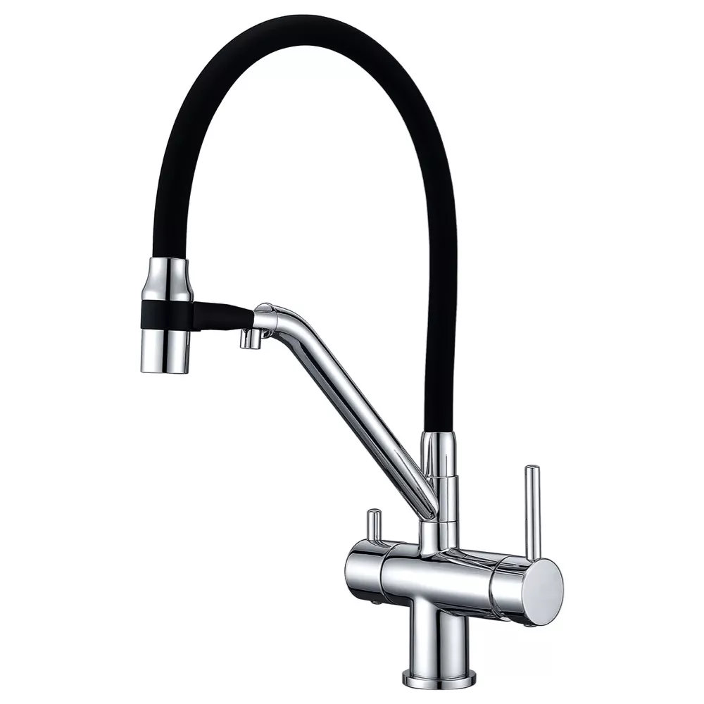 Смеситель для кухни Gappo G4398-80 с подключением фильтра Хром