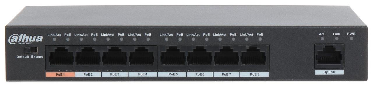 8-портовий POE комутатор Dahua PFS3009-8ET-96