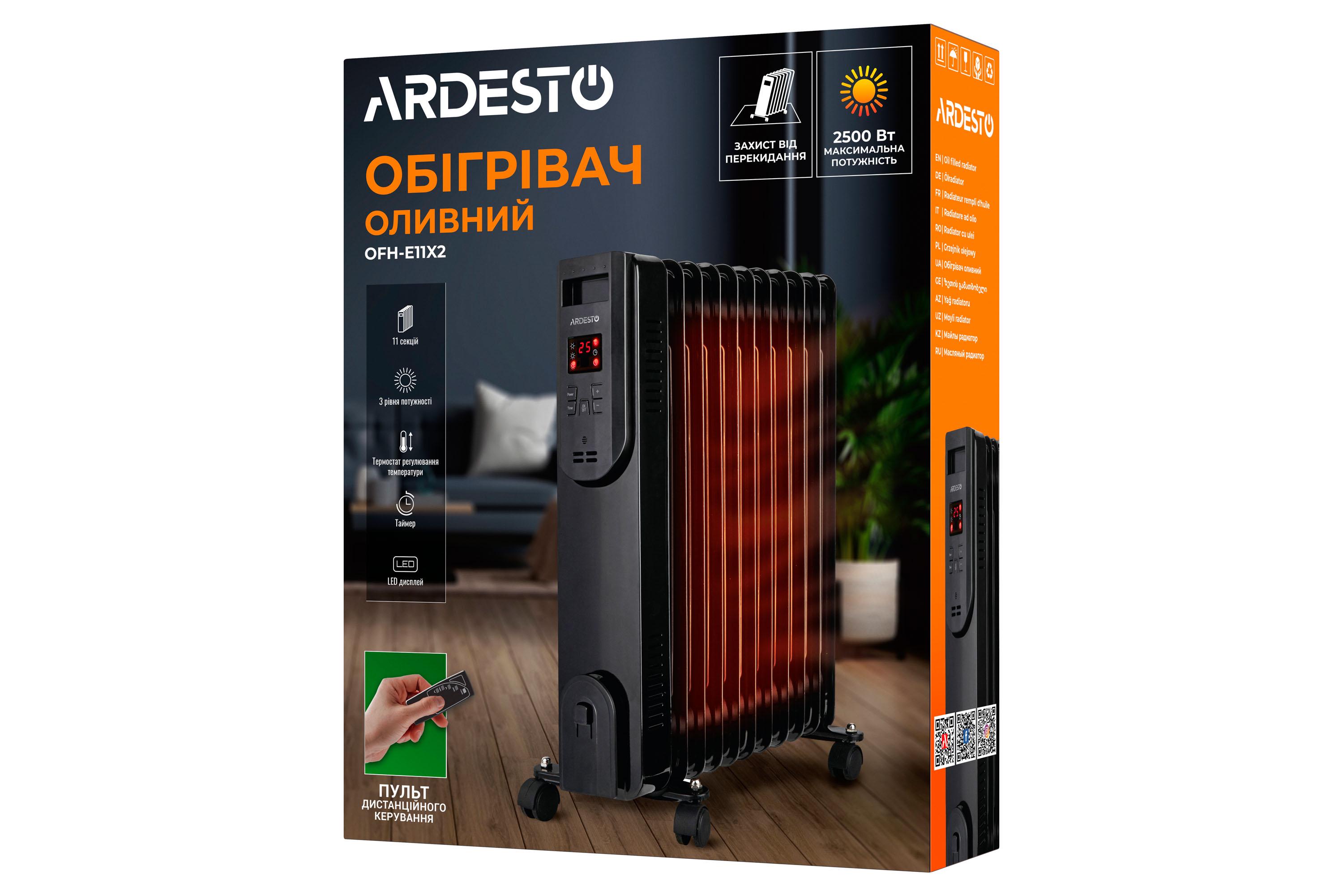 Масляний обігрівач Ardesto OFH-E11X2 - фото 10