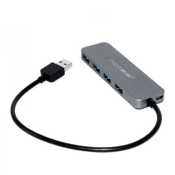 USB-хаб Acasis HS-080 на 4 порта USB 3.0 Серебристый (1946)