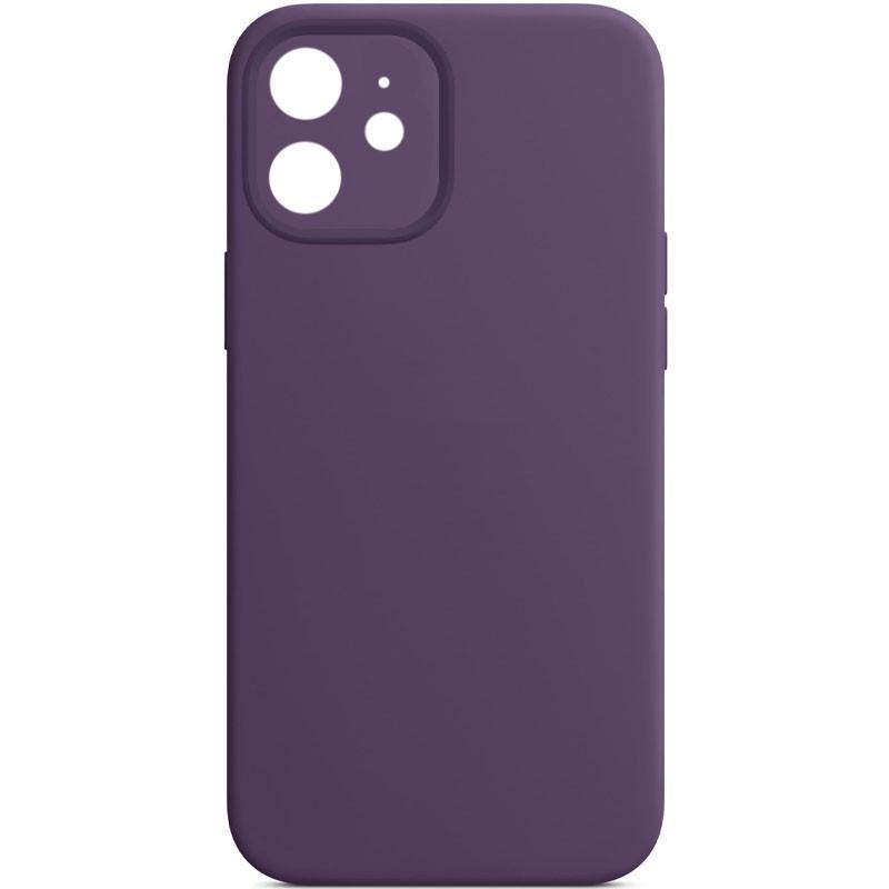 Противоударный чехол Silicone Case Full Camera Protective (AA) NL для Apple iPhone 12 (6.1") Фиолетовый / Amethyst