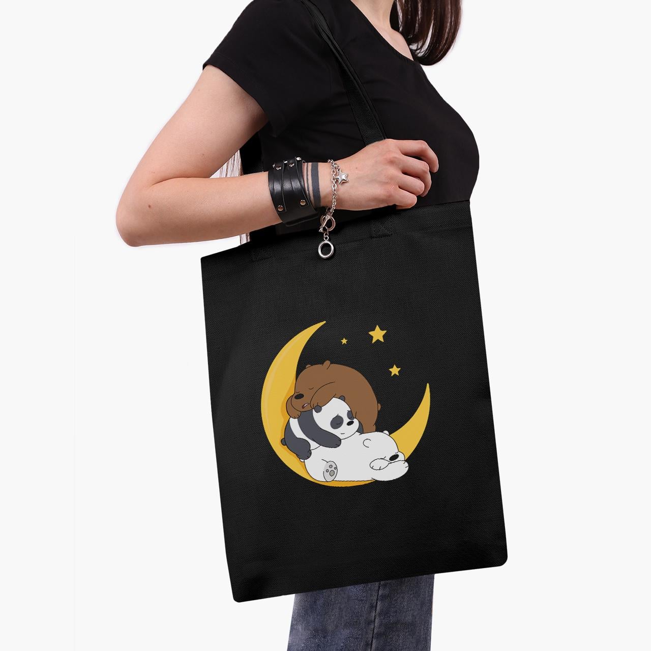 Эко сумка шоппер We Bare Bears 41x35 см Черный (9227-2894-BKZ)