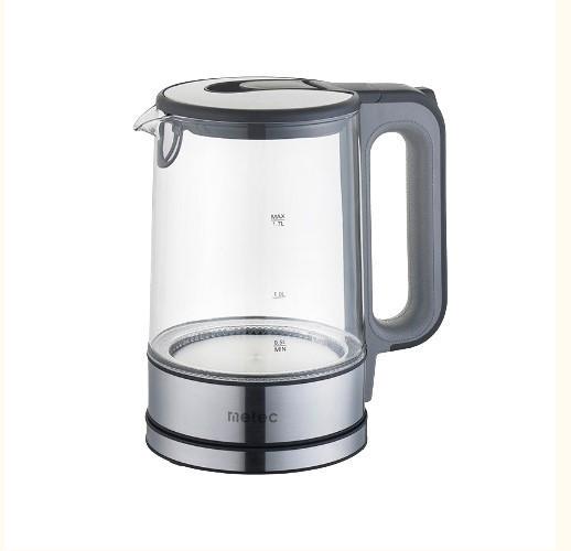 Електрочайник Metec EK-02GG скло дисковий 1,7 л 1850-2200W Сірий (УТ000093429)