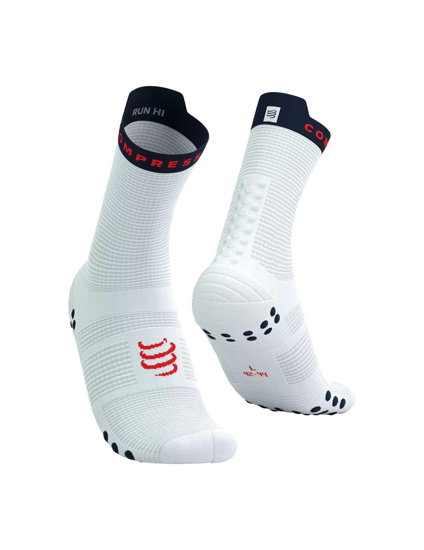 Носки Compressport Pro Racing Socks V4.0 Run high T4 White/Blues (95672c49) - фото 1