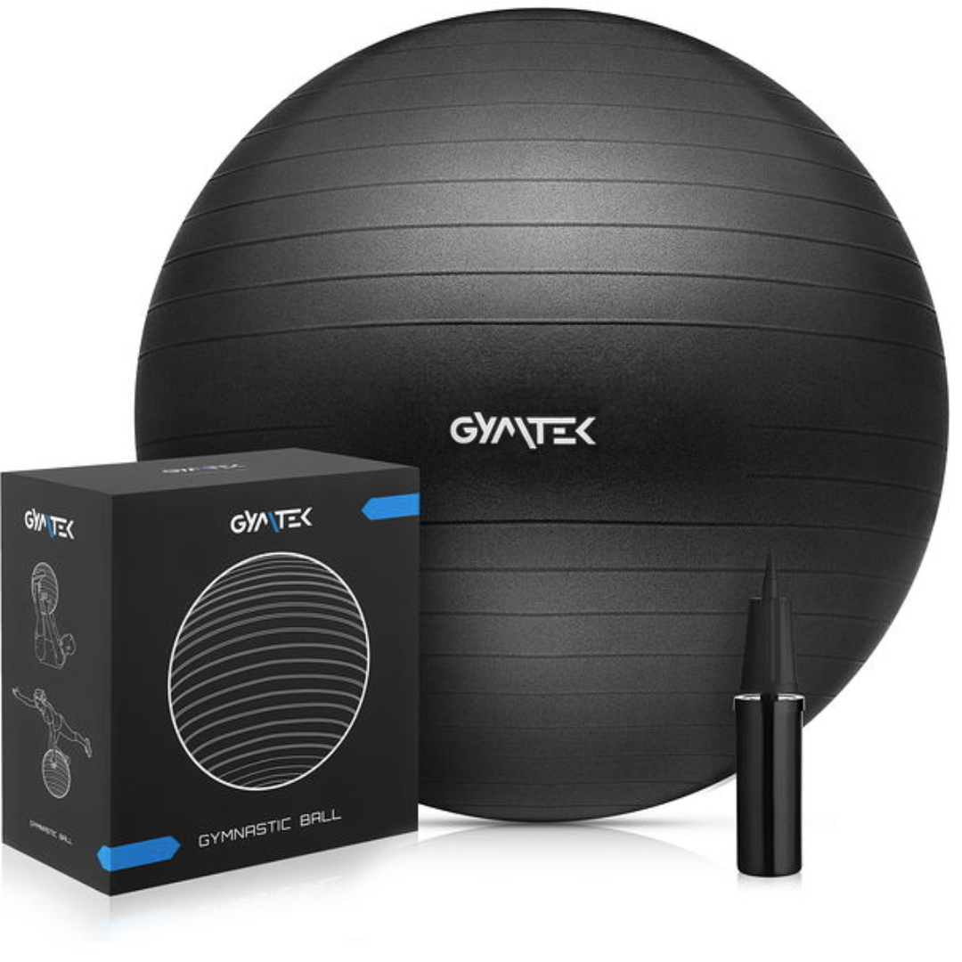 Фитбол Gymtek 65 см с насосом Черный