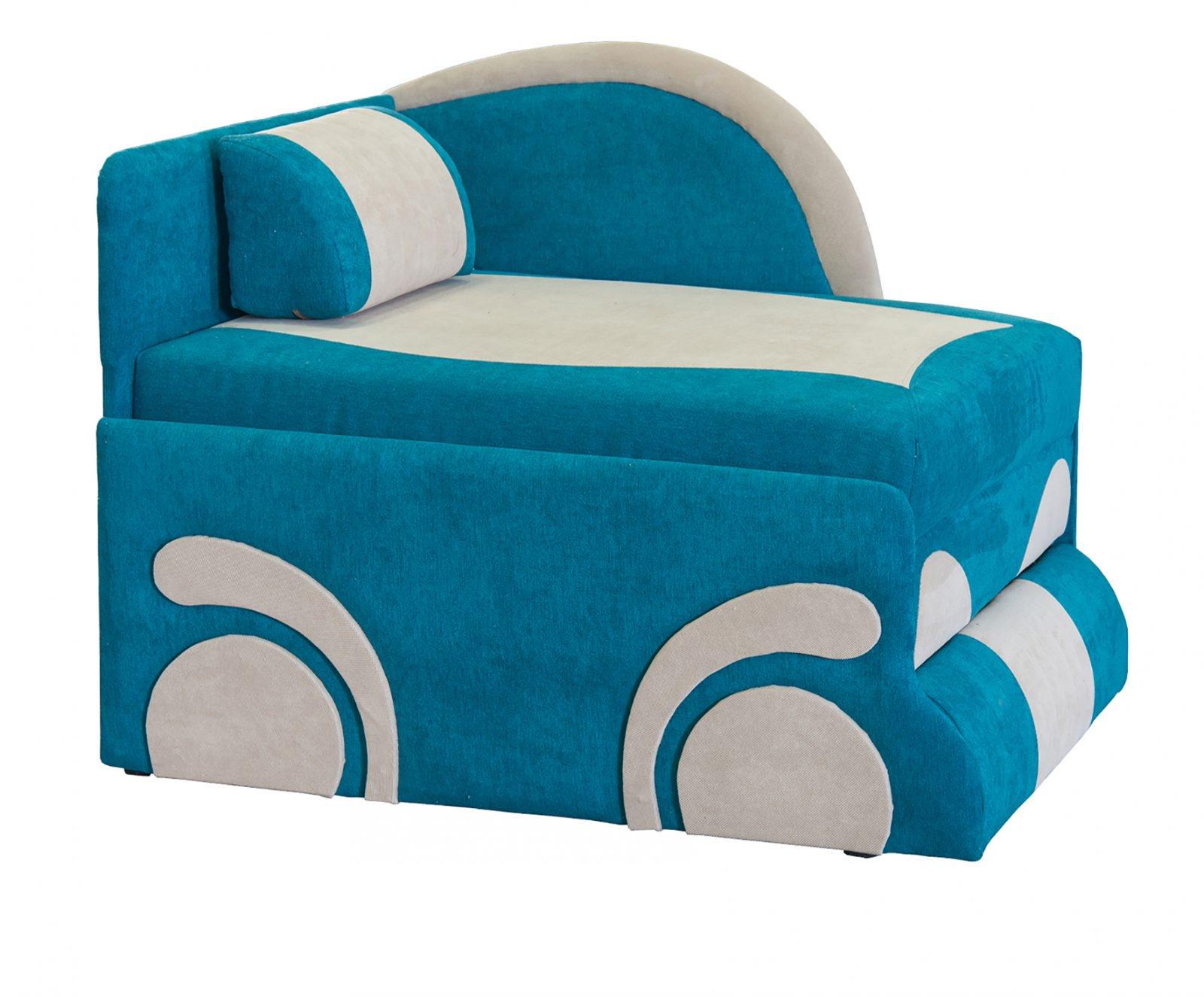 Диван раскладной Мебель-Сервис Машинка Юниор выдвижной ДСП/дерево ткань Космик Синий