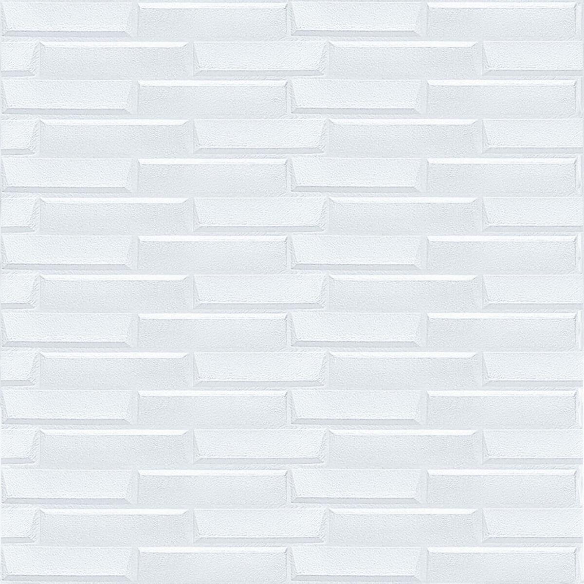 3D-панель самоклейна 19600x700x5 мм Кладка Білий (SW-00001335)