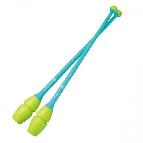 Булави Chacott Clubs FIG 455 мм 150 г пластик/каучук Жовтий/м'ятний (6936116100331) - фото 1 Булави Chacott Clubs FIG 455 мм 150 г пластик/каучук Жовтий/м'ятний (6936116100331) - фото 1